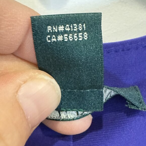 Lauren Ralph Lauren Purple Sleeveless Sheath Dress 6 EUC Cowl Neck Ruching - Picture 4 of 9